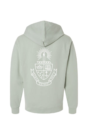 Dusty Sage Crest Hoodie