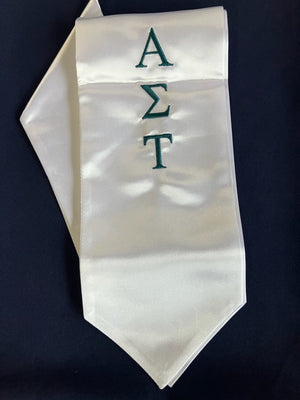 White Graduation Stole