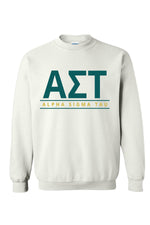 White Alpha Sigma Tau Lined Sweatshirt