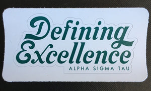 Defining Excellence Decal