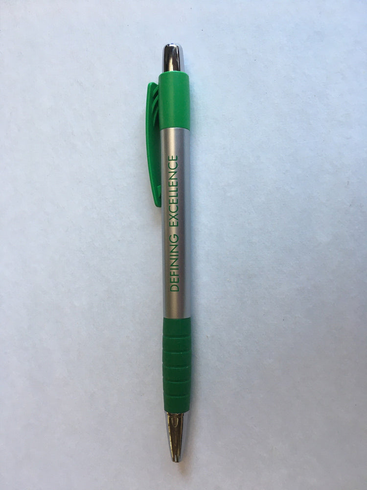 Green and Silver Defining Excellence Pen