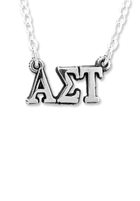 Horizontal Greek Letters Necklace